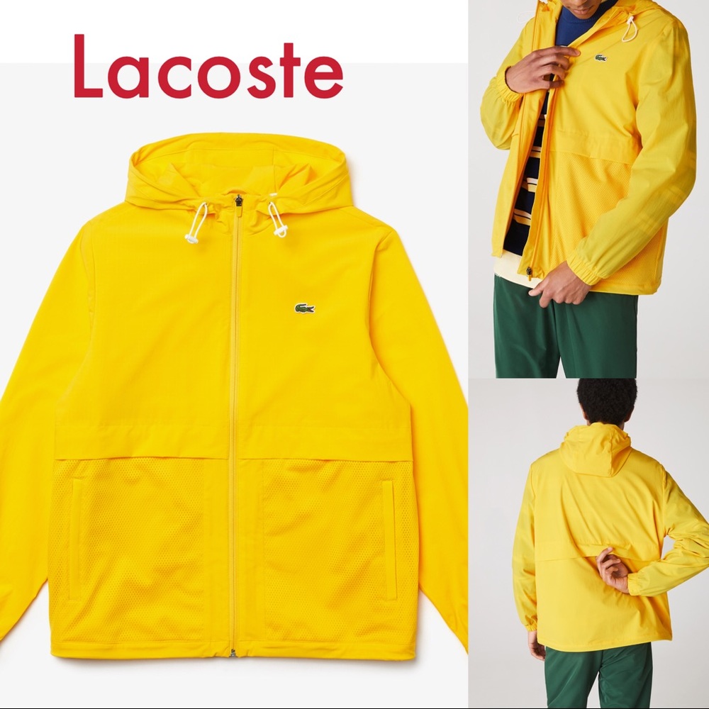 Lacoste men’s sport hooded taffeta lined windbreaker size 6 xl